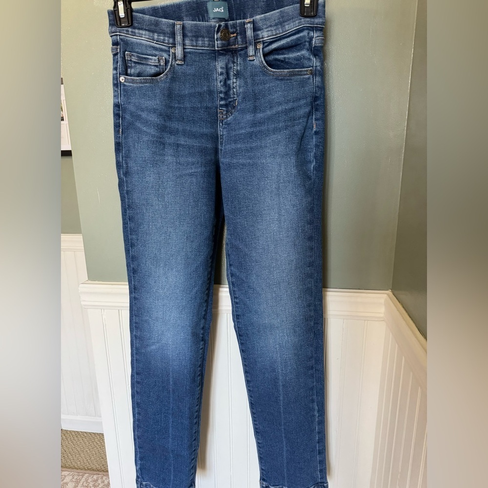 Jag Jeans Valentina Staight Pull On Dark Blue Denim Size 4/32 inseam